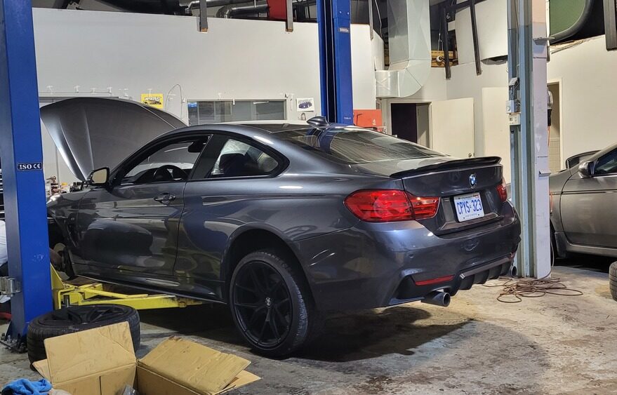 BMW 440i in the shop